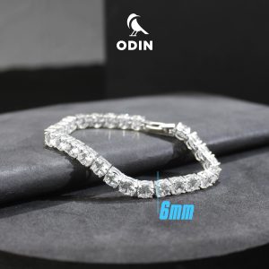 Vòng tay Ice Tennis ODIN - Bản 6MM - Bạc S950 đính đá CZ