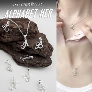 Dây chuyền bạc Nữ Alphabet Her