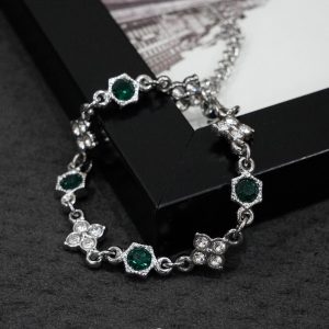 Vòng tay UNITY - Charm Cỏ 4 Lá Đính đá CZ - Phong cách Quiet luxury