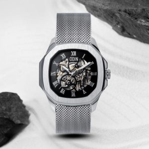Đồng hồ cơ ODIN Ghost x Dây thép lưới mesh