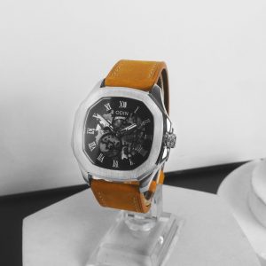 Đồng hồ ODIN Ghost x Dây da bò sáp vàng cát (sandy yellow)
